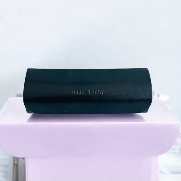 Ellen Tracy Other - ELLEN TRACY Hard Shell Sunglasses Case Black 6" Hinged Eyeglass Box VG